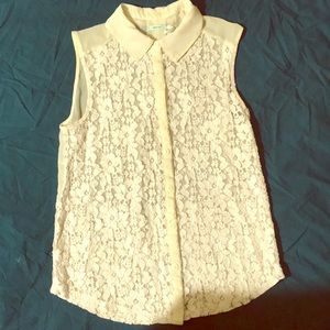 Kimchi blue floral lace sleeveless blouse